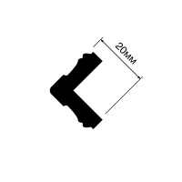 Хайвуд Угол C20V1 (20х20х2000мм) (80). Дюрополимер / композит